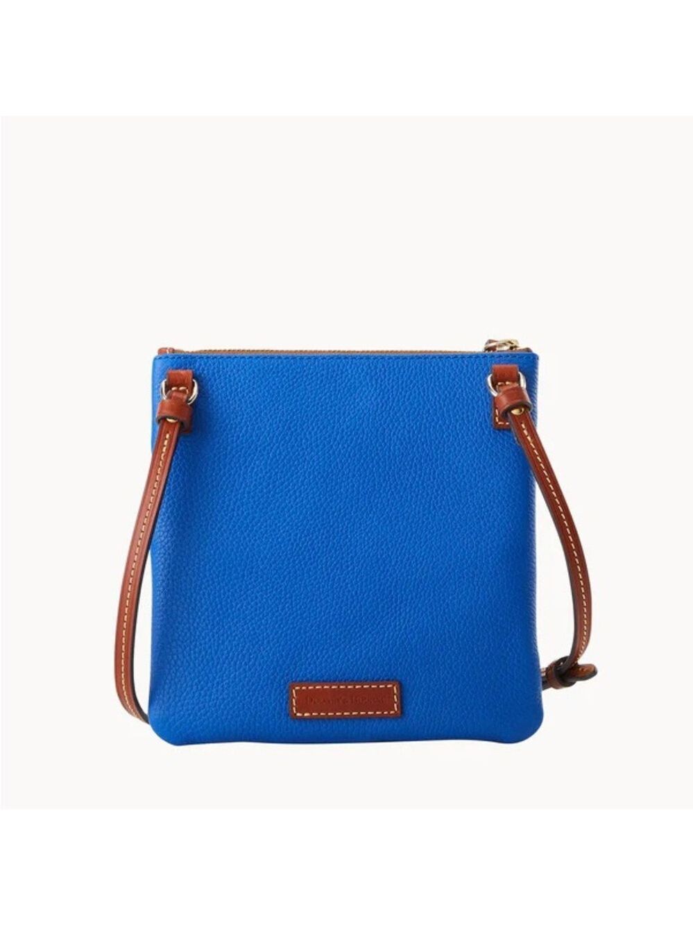 Dooney & Bourke NY Giants Triple Zip Pebbled Leather Crossbody Blue NWT $278 - Picture 5 of 9